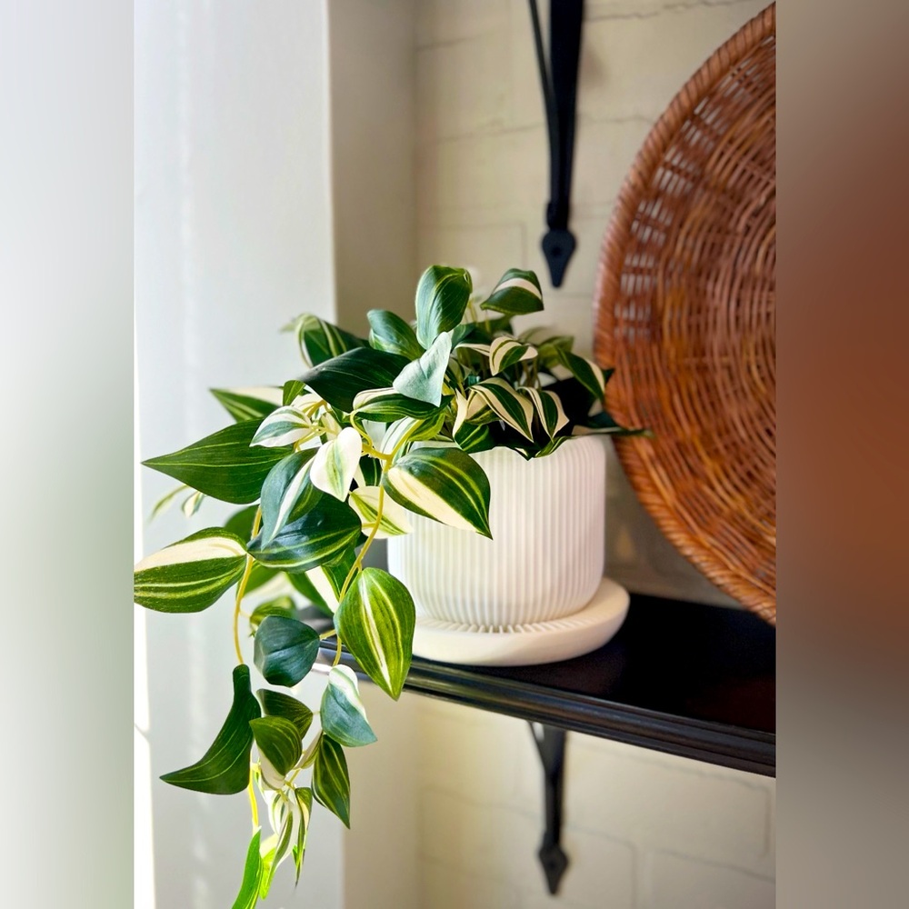3D Printed Self Watering Planter - White